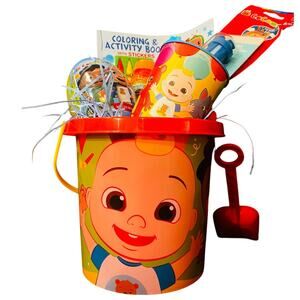 Cocomelon Sand bucket gift bundle  coloring and activity book with stickers